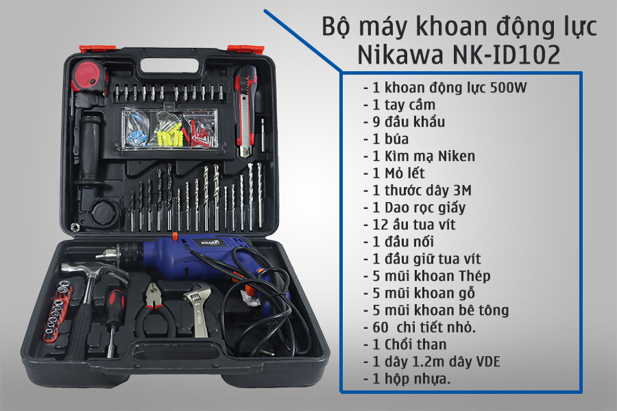 Máy khoan động lực Nikawa NK-ID102